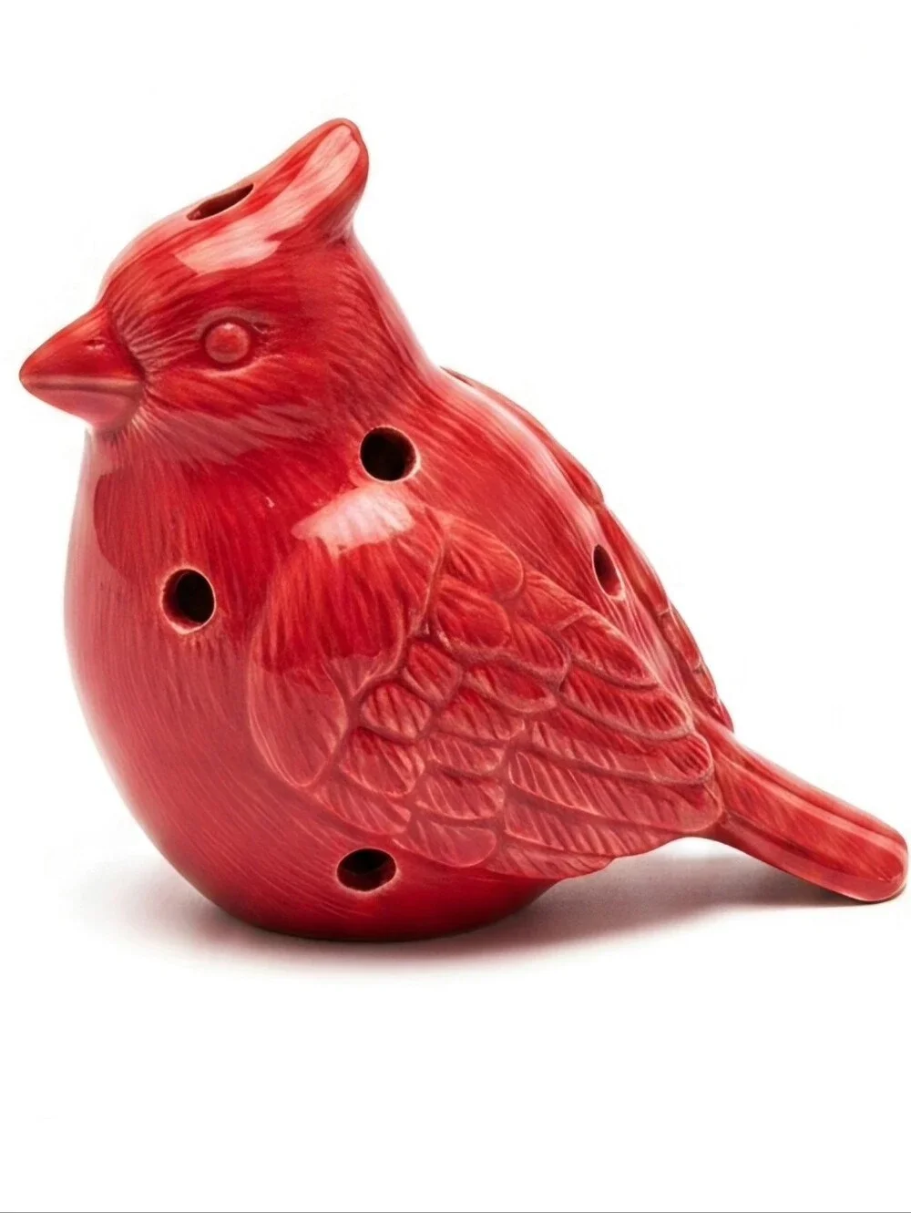 Ceramic Cardinal Votive Candle Holder Holiday Tabletop Decor 6
